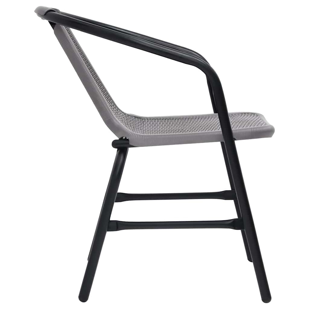 vidaXL Tuinstoelen 2 st 110 kg kunststof rattan en staal