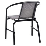 vidaXL Tuinstoelen 2 st 110 kg kunststof rattan en staal