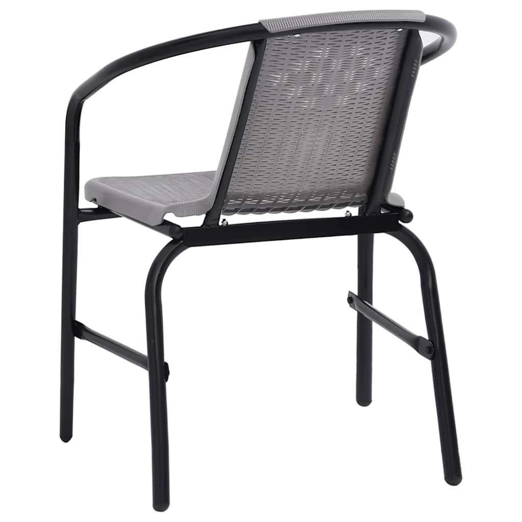 vidaXL Tuinstoelen 2 st 110 kg kunststof rattan en staal