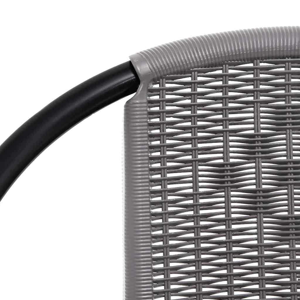 vidaXL Tuinstoelen 2 st 110 kg kunststof rattan en staal