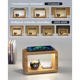 Draadloos laadstation met nachtlampje, 4-in-1 draadloze snellader met adapter en kabel, draadloze oplader voor iPhone, AirPods Pro, voor Apple Watch