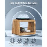 Draadloos laadstation met nachtlampje, 4-in-1 draadloze snellader met adapter en kabel, draadloze oplader voor iPhone, AirPods Pro, voor Apple Watch