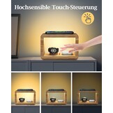 Draadloos laadstation met nachtlampje, 4-in-1 draadloze snellader met adapter en kabel, draadloze oplader voor iPhone, AirPods Pro, voor Apple Watch