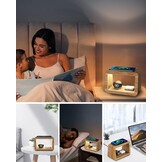 Draadloos laadstation met nachtlampje, 4-in-1 draadloze snellader met adapter en kabel, draadloze oplader voor iPhone, AirPods Pro, voor Apple Watch