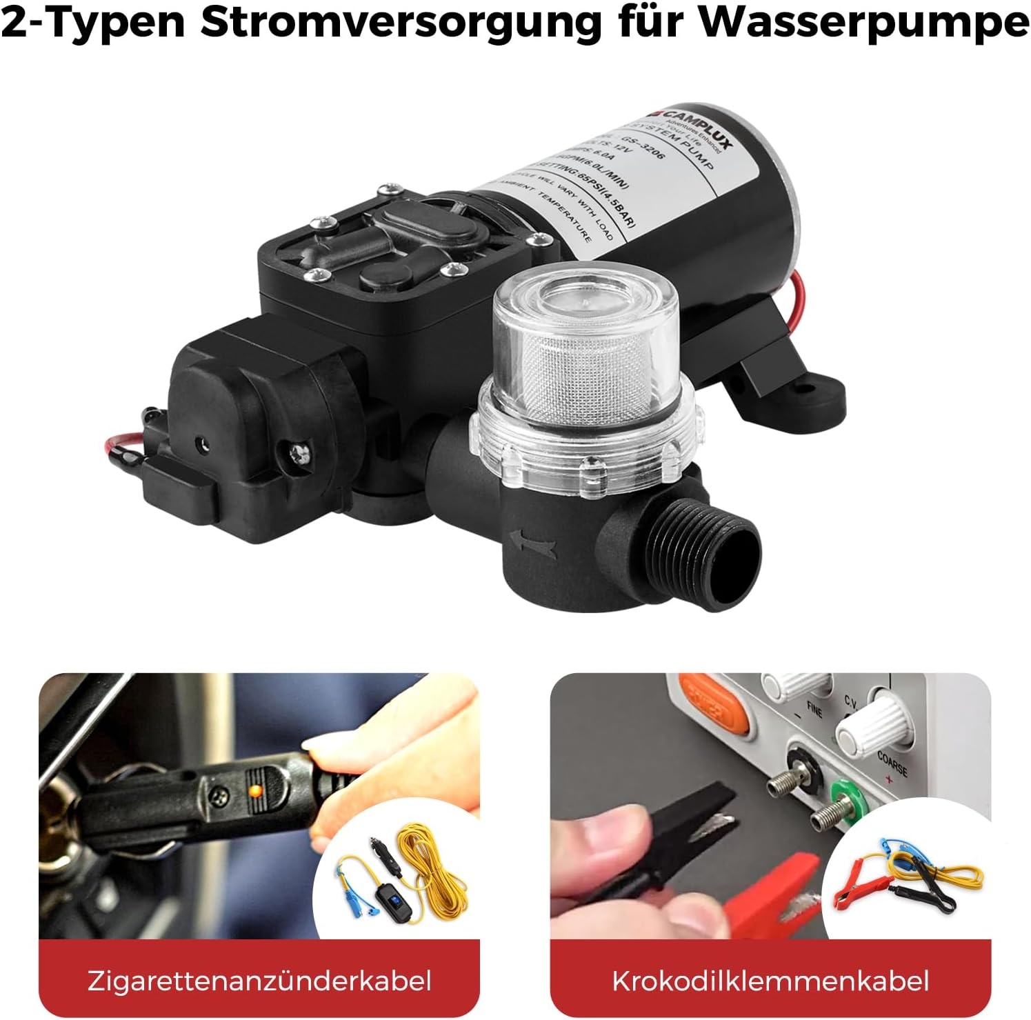 Camplux Geiser 6 Liter met 12V Waterpomp - Propaan/Butaan