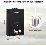 Camplux Geiser 6 Liter met 12V Waterpomp - Propaan/Butaan