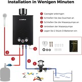 Camplux Geiser 6 Liter met 12V Waterpomp - Propaan/Butaan