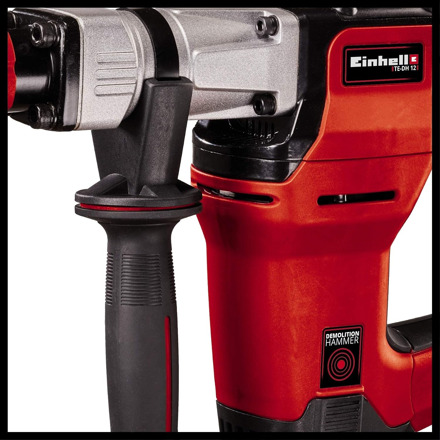 Einhell Breekhamer TE-DH 12 (1050 W, 12 J, SDSmax-gereedschapshouder, trillingsgedempte handgreep, flexibel verstelbare extra handgreep, 4 m rubberen kabel, incl. Spitse- platte beitels, incl. e-box)