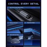 llano RGB Gaming Laptop Koelpad, koelpad met traploze touch-bediening en 3 poorten USB A, grote krachtige turbo-ventilator, afdichtingsschuim voor 15-19 inch computernotebook