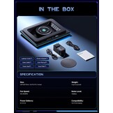 llano RGB Gaming Laptop Koelpad, koelpad met traploze touch-bediening en 3 poorten USB A, grote krachtige turbo-ventilator, afdichtingsschuim voor 15-19 inch computernotebook