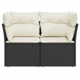 VidaXL Tuinbank 2-zits Poly Rattan Zwart - 59% Korting