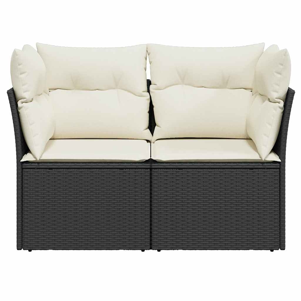 VidaXL Tuinbank 2-zits Poly Rattan Zwart - 59% Korting
