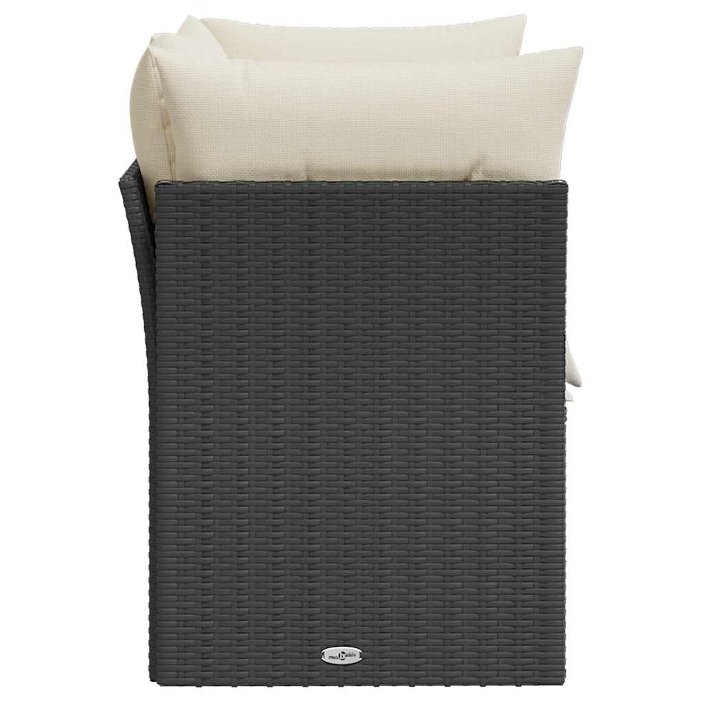 VidaXL Tuinbank 2-zits Poly Rattan Zwart - 59% Korting