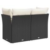 VidaXL Tuinbank 2-zits Poly Rattan Zwart - 59% Korting