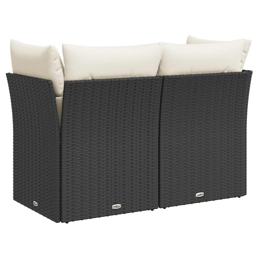 VidaXL Tuinbank 2-zits Poly Rattan Zwart - 59% Korting