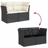 VidaXL Tuinbank 2-zits Poly Rattan Zwart - 59% Korting