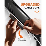 ErGear Dubbele monitorarm, volledig verstelbare monitorhouder voor 13-32 ″ schermen, snel te installeren computermonitorstandaard met gereedschapsvrije VESA-montage, maximale belasting 9 kg Max VESA