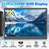 Teamgee S1 Pro Max 14 inch QHD Portable Monitor - Zilver