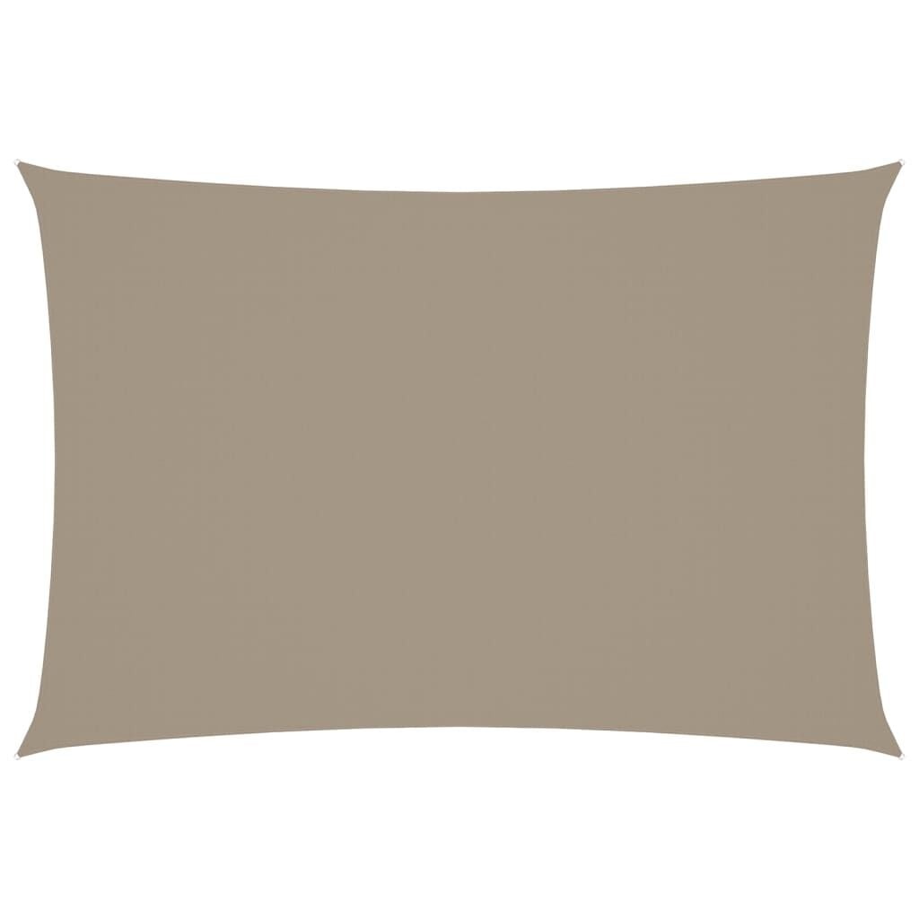 vidaXL Zonnescherm rechthoekig 3x5 m oxford stof taupe