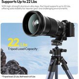 ULANZI Ombra II 156cm Camera Statief, Compacte Camera Statieven met 360° Balhoofd, Uka Snelkoppelingsplaat, Lichtgewicht Aluminium Reisstatief voor DSLR, Smartphone (Gewicht: 1.21kg,Draagvermogen 3kg)