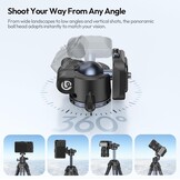 ULANZI Ombra II 156cm Camera Statief, Compacte Camera Statieven met 360° Balhoofd, Uka Snelkoppelingsplaat, Lichtgewicht Aluminium Reisstatief voor DSLR, Smartphone (Gewicht: 1.21kg,Draagvermogen 3kg)