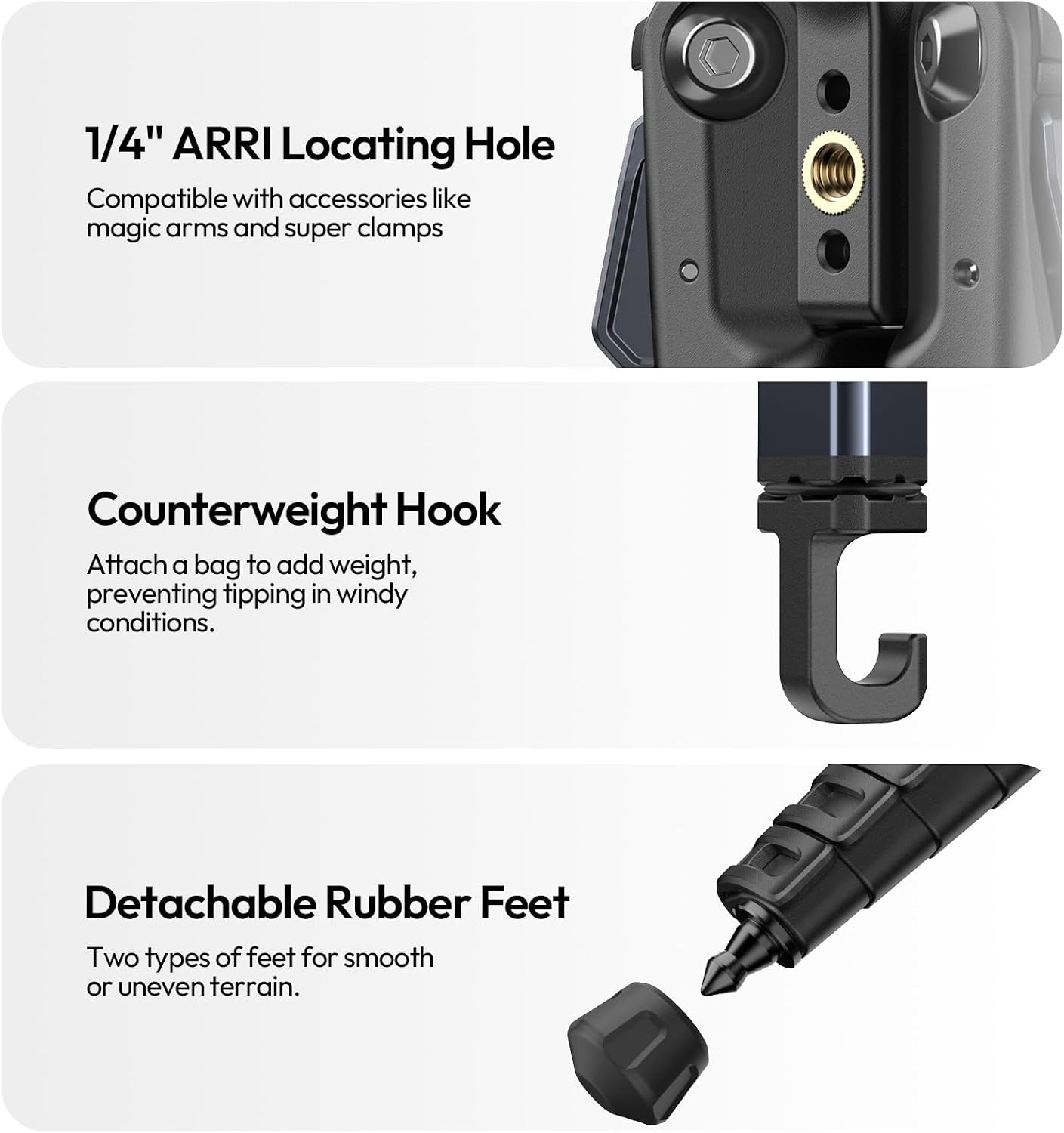 ULANZI Ombra II 156cm Camera Statief, Compacte Camera Statieven met 360° Balhoofd, Uka Snelkoppelingsplaat, Lichtgewicht Aluminium Reisstatief voor DSLR, Smartphone (Gewicht: 1.21kg,Draagvermogen 3kg)