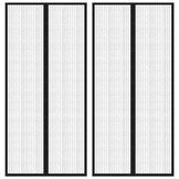 vidaXL Insectendeurgordijnen 2 st magnetisch 220x110 cm zwart