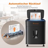 Bonsaii Papierversnipperaar 100 Vel Auto-Feed - P-4 Mikroschnitt - Zwart