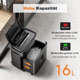 Bonsaii Papierversnipperaar 100 Vel Auto-Feed - P-4 Mikroschnitt - Zwart