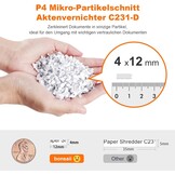 Bonsaii Papierversnipperaar 100 Vel Auto-Feed - P-4 Mikroschnitt - Zwart