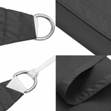 vidaXL Zonnescherm rechthoekig 2x5 m oxford stof antracietkleurig
