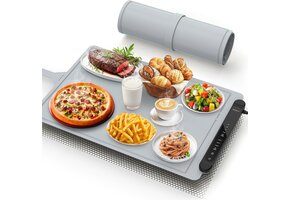 Elektrische Warmhoudplaat Siliconen 300W Zilvergrijs - 35% Korting