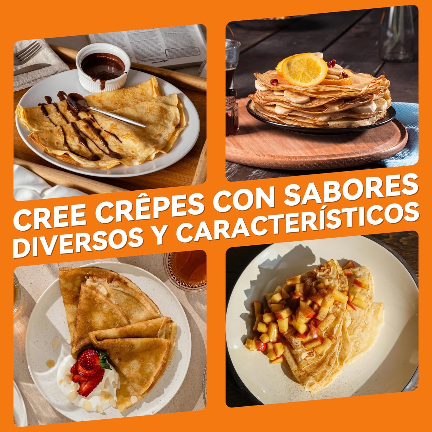 Baker's Friend Onmiddellijke crêpemachine, crêpepan met brandvaste handgreep, anti-aanbakkookoppervlak van 20 cm, automatische temperatuurregeling, grafiet