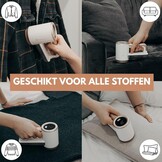 Elektrische Pluizenverwijderaar, Oplaadbare Ontpiller voor Kleding & Meubels, Verstelbare 3-Snelheden, 6-Blads Mes, LED-display, Pluisscheerapparaat met Dubbele Bescherming