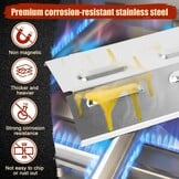 Denmay 36,5 x 12 cm universele branderafdekking, reserveonderdelen voor Enders Boston Pro 3K, Enders Chicago 3, Enders Boston 6 Kr Turbo, Tepro 3561, Barbecook Brahma 4.0, roestvrijstalen vlamverdeler