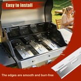 Denmay 36,5 x 12 cm universele branderafdekking, reserveonderdelen voor Enders Boston Pro 3K, Enders Chicago 3, Enders Boston 6 Kr Turbo, Tepro 3561, Barbecook Brahma 4.0, roestvrijstalen vlamverdeler