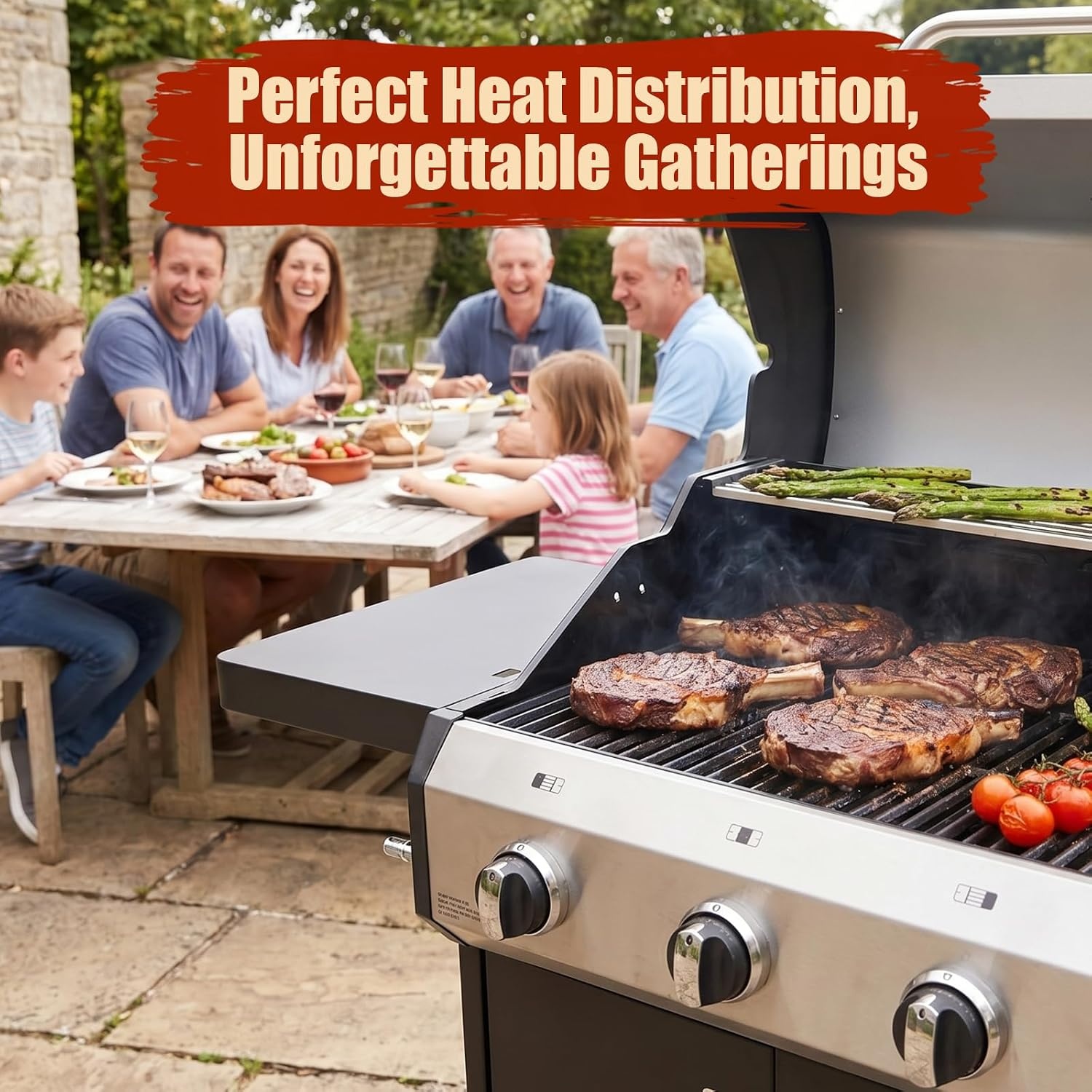 Denmay 36,5 x 12 cm universele branderafdekking, reserveonderdelen voor Enders Boston Pro 3K, Enders Chicago 3, Enders Boston 6 Kr Turbo, Tepro 3561, Barbecook Brahma 4.0, roestvrijstalen vlamverdeler