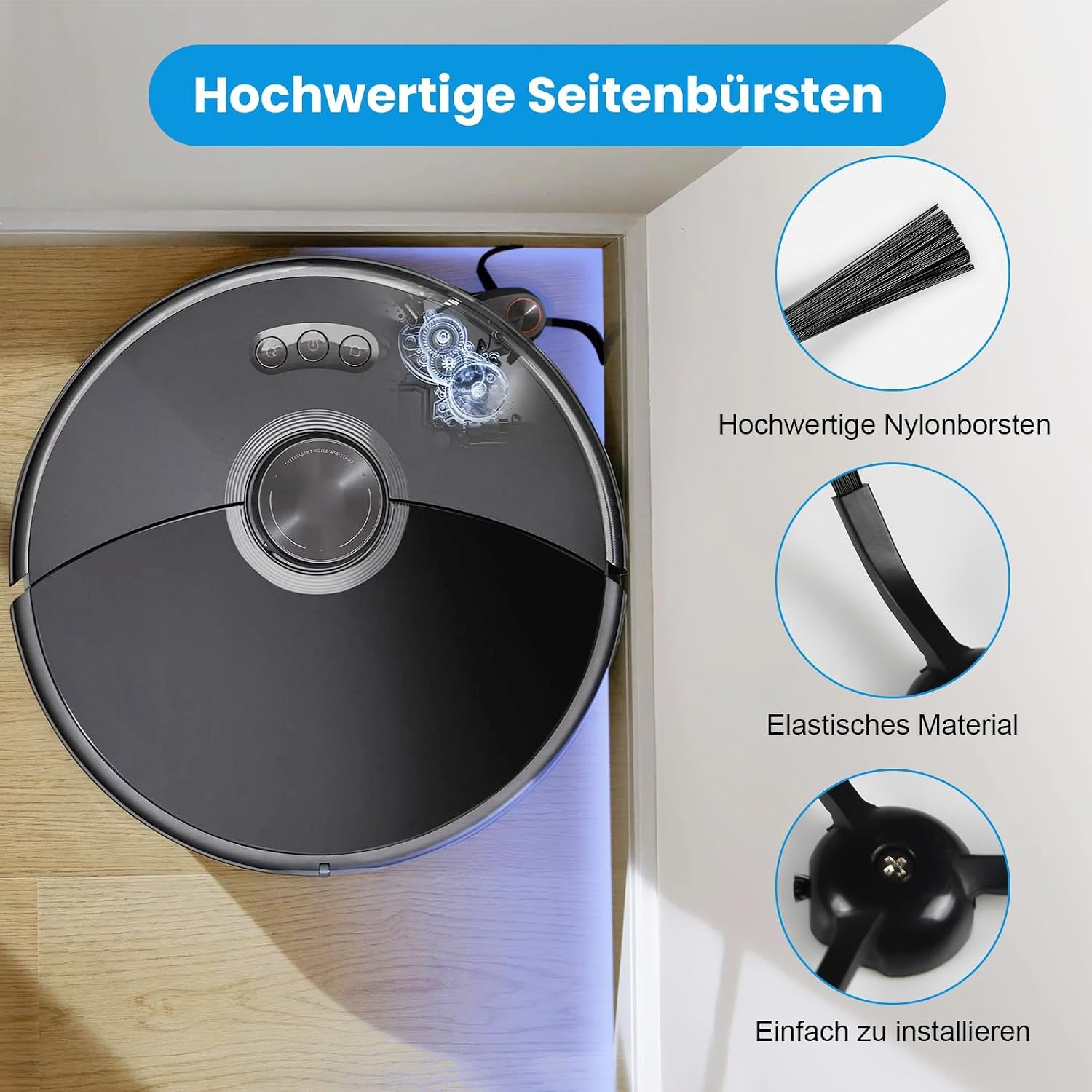 32 stuks accessoires voor Roborock S8 MaxV Ultra & S8 Max Ultra robotstofzuiger, 4 hoofdborstels, 6 stofzakken, 4 filters, 4 reinigingsdoekjes, 4 zijwissers, 6 zijborstels en reinigingsborstel