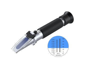 AUTOUTLET Zoutgehalte refractometer aquarium met ATC dubbele schaal 0-100 PPT en zwaartekracht specificatie 1.000-1.070 voor zeewater vissen zwembad precisiegereedschap