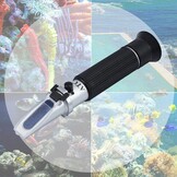 AUTOUTLET Zoutgehalte refractometer aquarium met ATC dubbele schaal 0-100 PPT en zwaartekracht specificatie 1.000-1.070 voor zeewater vissen zwembad precisiegereedschap
