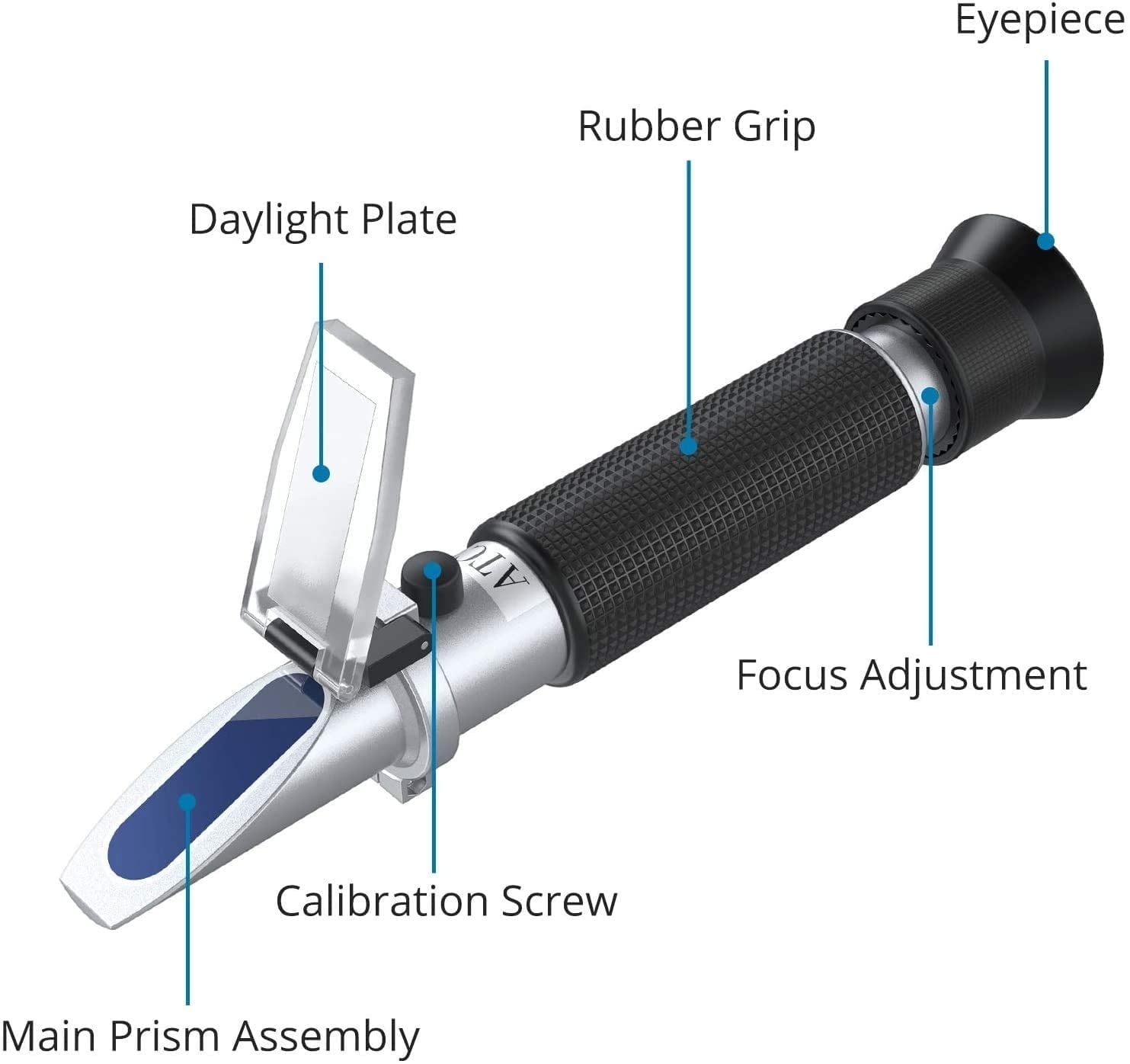 AUTOUTLET Zoutgehalte refractometer aquarium met ATC dubbele schaal 0-100 PPT en zwaartekracht specificatie 1.000-1.070 voor zeewater vissen zwembad precisiegereedschap