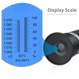 AUTOUTLET Zoutgehalte refractometer aquarium met ATC dubbele schaal 0-100 PPT en zwaartekracht specificatie 1.000-1.070 voor zeewater vissen zwembad precisiegereedschap