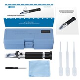 AUTOUTLET Zoutgehalte refractometer aquarium met ATC dubbele schaal 0-100 PPT en zwaartekracht specificatie 1.000-1.070 voor zeewater vissen zwembad precisiegereedschap
