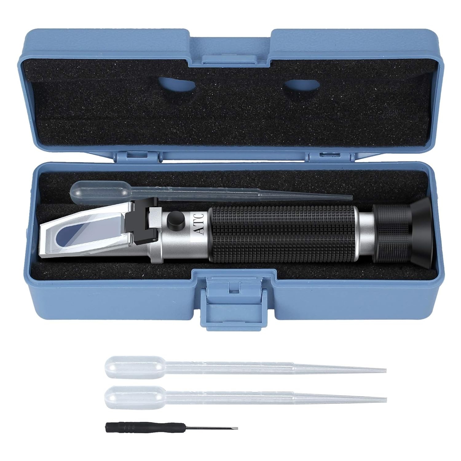 AUTOUTLET Zoutgehalte refractometer aquarium met ATC dubbele schaal 0-100 PPT en zwaartekracht specificatie 1.000-1.070 voor zeewater vissen zwembad precisiegereedschap