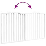 vidaXL Hondenhek inklapbaar 2 panelen 160 cm populierenhout wit