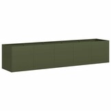 vidaXL Plantenbak 200x40x40 cm koudgewalst staal olijfgroen