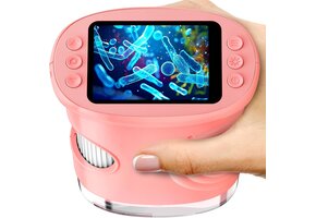 Digitale Zakmicroscoop Kinderen Roze - 200x Vergroting, 1080p HD