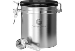 Koffieblik RVS 0.9L Luchtdicht met CO2-ventiel & Datumtracker - 33% Korting
