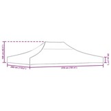 vidaXL Partytentdak 270 g/m² 4x3 m taupe