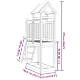 Houten Speeltoren met Ladder 110,5x52,5x215 cm - 35% Korting